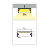 3m LED juostos profilis WIDE24 G/W, juodai anoduotas