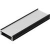 3m LED juostos profilis WIDE24 G/W, juodai anoduotas