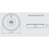 3,5W avarinis/evakuacinis šviestuvas STARLET ROUND SO 150 M 1H MT, baltas