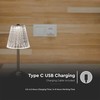 V-tac 3W LED įkraunamas stalinis šviestuvas, nikelio sp. korpusu, 3000/6000K, dimeriuojamas
