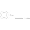3W LED įleidžiama panelė, balta, 3000/4000/5700K, 10103FA/W/V