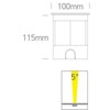 3W LED įleidžiamas į žemę lauko šviestuvas, plieno sp., 3000K, IP67, reguliuojamas šviesos kampas, 69072/W