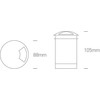 3W LED įleidžiamas į žemę šviestuvas, aliuminio sp., 3000K, 69016B/W
