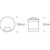3W LED įleidžiamas į žemę šviestuvas, aliuminio sp., 3000K, IP67, 69015A/AL/W