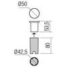 3W LED įleidžiamas lauko šviestuvas XPI, juodas, 3000K, IP65, 90043