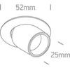 3W LED įleidžiamas pakreipiamas šviestuvas, baltas, 3000K, 11103M/W/W