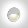 3W LED įleidžiamas sieninis lauko šviestuvas, baltas, 3000K, 68068/W/W