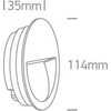 3W LED įleidžiamas sieninis lauko šviestuvas, baltas, 3000K, 68068/W/W