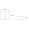 3W LED įleidžiamas šviestuvas, baltas, 3000K, IP54, 68032/W/W