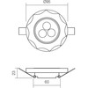 3W LED įleidžiamas šviestuvas CR 34 LED, chromo sp., 4000K