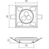 3W LED įleidžiamas šviestuvas CR 35 LED, chromo sp., 4000K