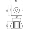 3W LED įleidžiamas šviestuvas MT 127 LED, baltas, 4000K