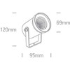 3W LED įsmeigiamas sodo šviestuvas, antracito sp., 3000K, 67196A/AN/W