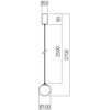 3W LED pakabinamas šviestuvas IRIDES, juodas, 3000K, 01-3955