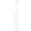 3W LED pakabinamas šviestuvas, juodas, 2700K, 17009