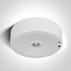 3W LED paviršinis avarinis šviestuvas, baltas, avariniu režimu gali veikti iki 3h, 89412/W