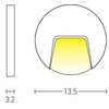 3W LED paviršinis lauko šviestuvas, baltas, 3000K, E184