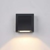 Sieninis šviestuvas Italux 3W LED sieninis fasado šviestuvas EDGAR, juodas, 3000K