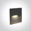 3W LED sieninis įleidžiamas fasado šviestuvas, antracito sp., 2200/2700/3000/4000K, IP65, 68068A/AN/V