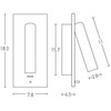 3W LED sieninis įleidžiamas šviestuvas, juodas, 3000K, H65