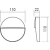 Sieninis šviestuvas 3W LED sieninis lauko šviestuvas LANDER, baltas, 3000K, IP54, 90472