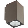 3W LED sieninis lauko šviestuvas QUAD, tamsiai rudas, 3000K, IP65, 90086