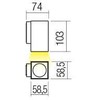 3W LED sieninis lauko šviestuvas QUAD, tamsiai rudas, 3000K, IP65, 90086