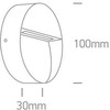 3W LED sieninis šviestuvas, antracito sp., 3000K, 67359/AN/W