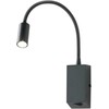 3W LED sieninis šviestuvas HELLO, matinės juodos sp., 3000K, 01-1194