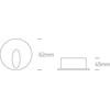 3W LED sieninis šviestuvas, juodas, 3000K, 68030/B/W