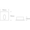 3W LED sieninis šviestuvas, juodas, 3000K, 68032/B/W
