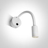 3W LED sieninis šviestuvas- skaitymo lempa, baltas, 3000K, 65738A/W/W