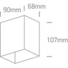 3W LED sieninis šviestuvas, antracito sp., 3000K, 67398/AN/W