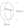 3W LED sieninis šviestuvas, antracito sp., 3000K, 67359/AN/W