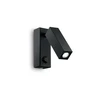 Sieninis šviestuvas Ideal Lux 3W wall lamp with 1 light PAGE, 3000K, juodas