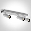 3x5W LED lubinis šviestuvas, baltas, 3000K, pakreipiamas, 65004C/W/W