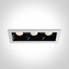 3x6,5W LED įleidžiamas šviestuvas, baltas, 3000K, 50307B/W/W