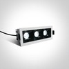 3x6,5W LED įleidžiamas šviestuvas, baltas, 3000K, 50307B/W/W
