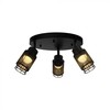 3x6W LED lubinis šviestuvas, juodas, 3000K