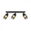 3x6W LED lubinis šviestuvas, juodas, 3000K