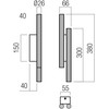 4 x 4W LED sieninis šviestuvas NIKOS, baltas, 2700K, 01-4180