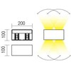 Sieninis šviestuvas 4 x 5W LED sieninis lauko šviestuvas VARY, tamsiai pilkas, 4000K, IP54, 90303