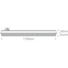 40-60W LED šviestuvas į 3 fazių bėgelius, baltas, 3000/4000/5000K, 65170BT/W/V