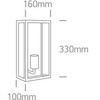 Paviršinis fasado šviestuvas, E27, juodas, 67406A/B