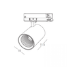 40W LED akcentinis šviestuvas į 3 fazių bėgelius, juodas, 2700/3000/4000K, S235