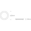 40W LED įleidžiama panelė, balta, 4000K, 10140F/W/C