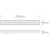 40W LED įleidžiamas linijinis šviestuvas, juodas, 3000K, 38150BR/B/W