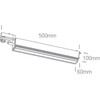40W LED linijinis bėgelio šviestuvas, baltas, 3000K, 65026T/W/W