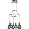 40W LED pakabinamas šviestuvas ARIA, chromo/dūmų sp., 3000K, dimeriuojamas