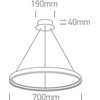 40W LED pakabinamas šviestuvas, baltas, 3000K, 63050/W